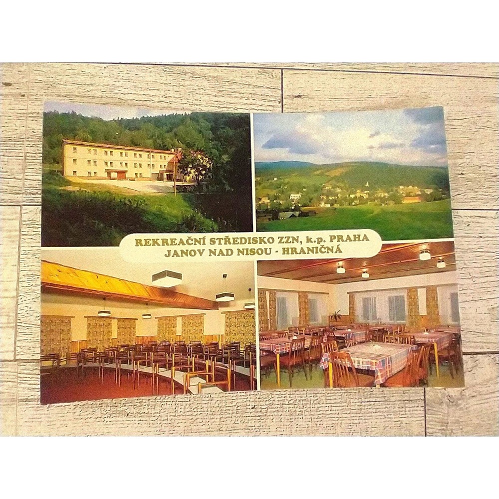 Czech Austria Postcard‎ Rekreacni Stredisko Janov nad Nisou Hranicna Vintage